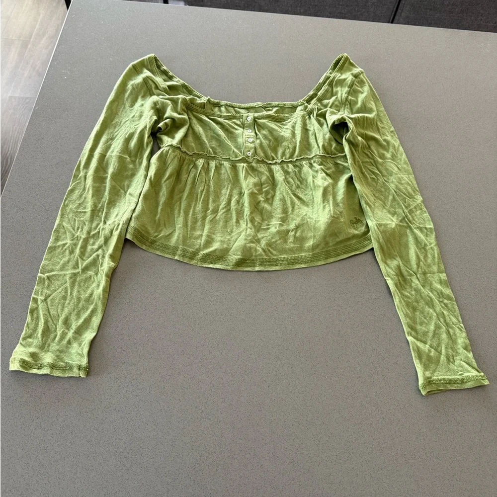 NWT Urban Outfitters BDG Brittney Long Sleeve Babydoll Top
